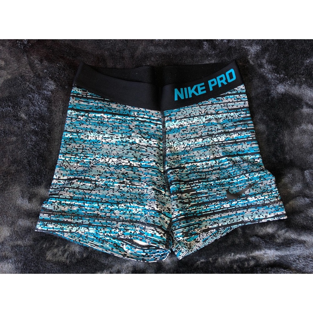 Nike Pro Dri-Fit 3” Spandex in Blue Stripes